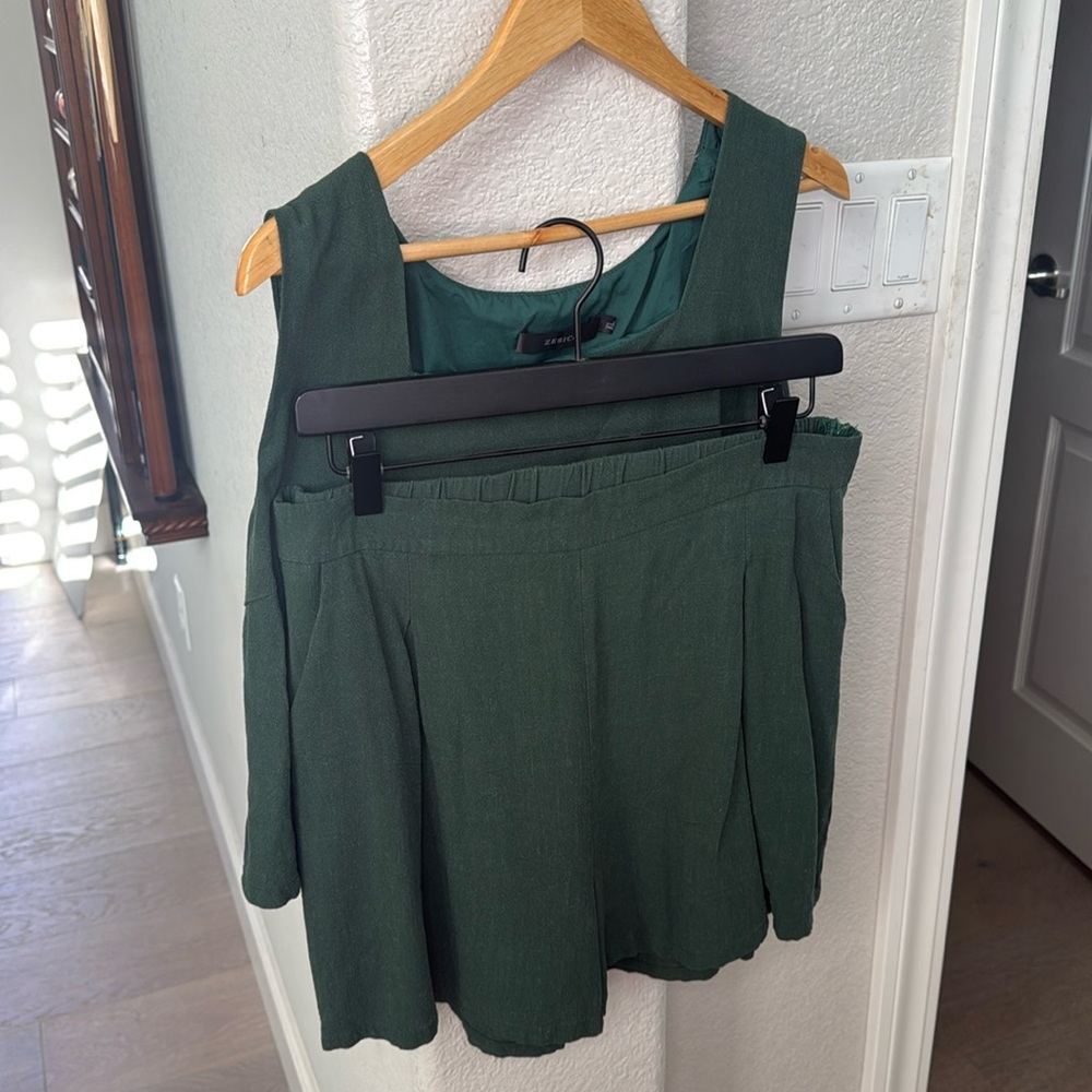 Amazon Zesica XL green linen set